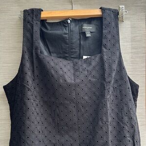 Banana Republic Black Eyelet Mini Shift Dress - Large New